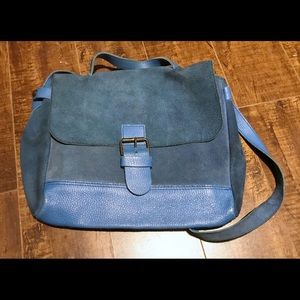 Blue Vintage Suede Purse